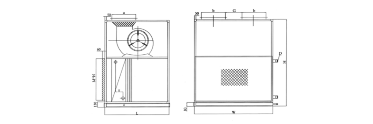 Напольная шкафная установка обработки воздуха